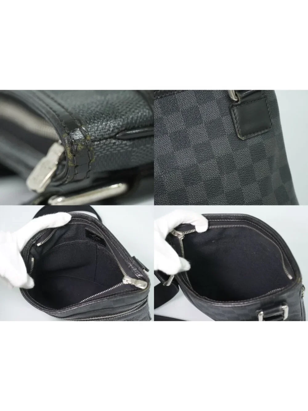 Louis Vuitton LV Thomas Damier Graphite Shoulder Bag Pochette Black Gray